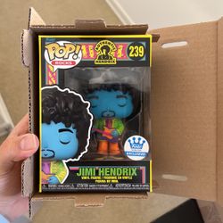 Funko Pop Rocks Jimi Hendrix Black Light Purple Guitar