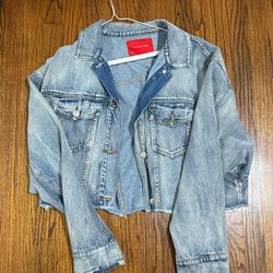 crop jean jacket M/L