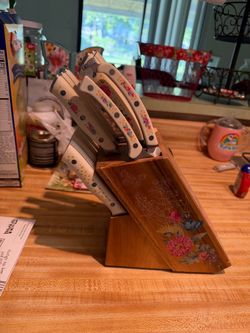 Pioneer woman vintage knife set