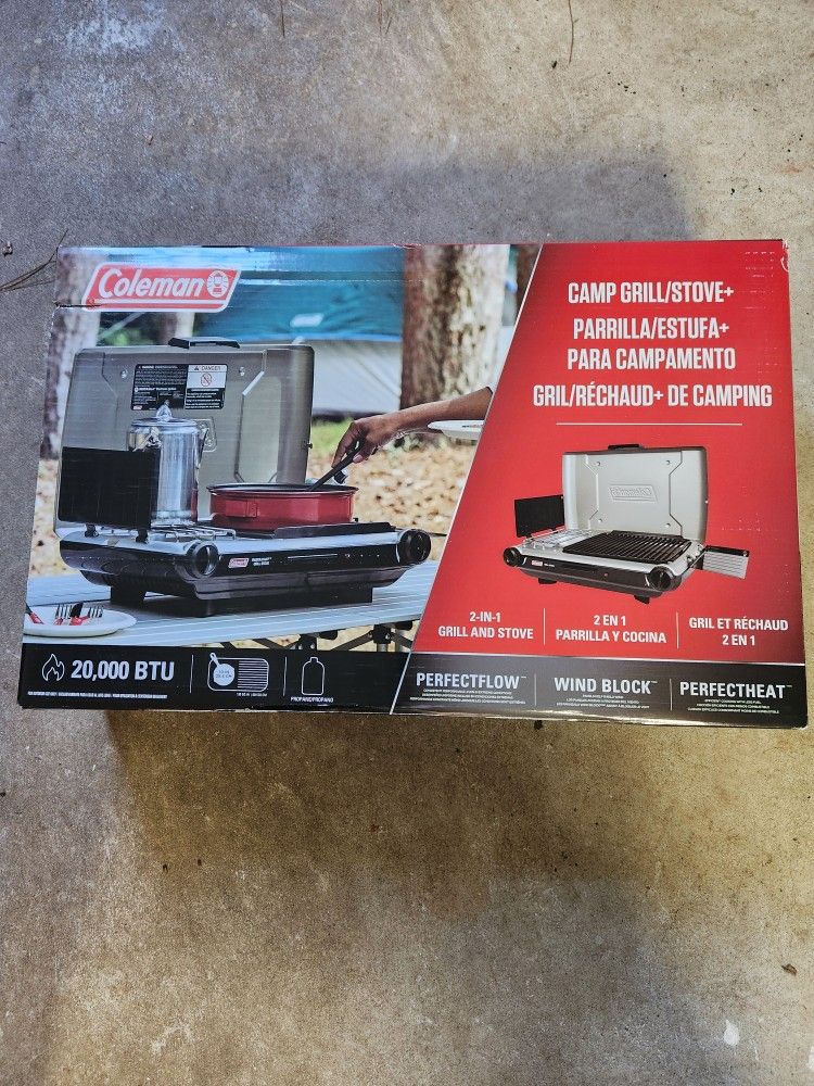 Coleman 2 In 1 Camp Grill/Stove