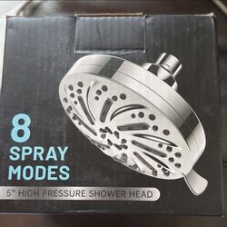 Silver High Pressure 8 Spray Modes Shower head 