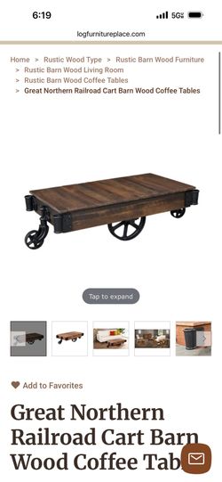 Great Northern Railroad Coffee Table