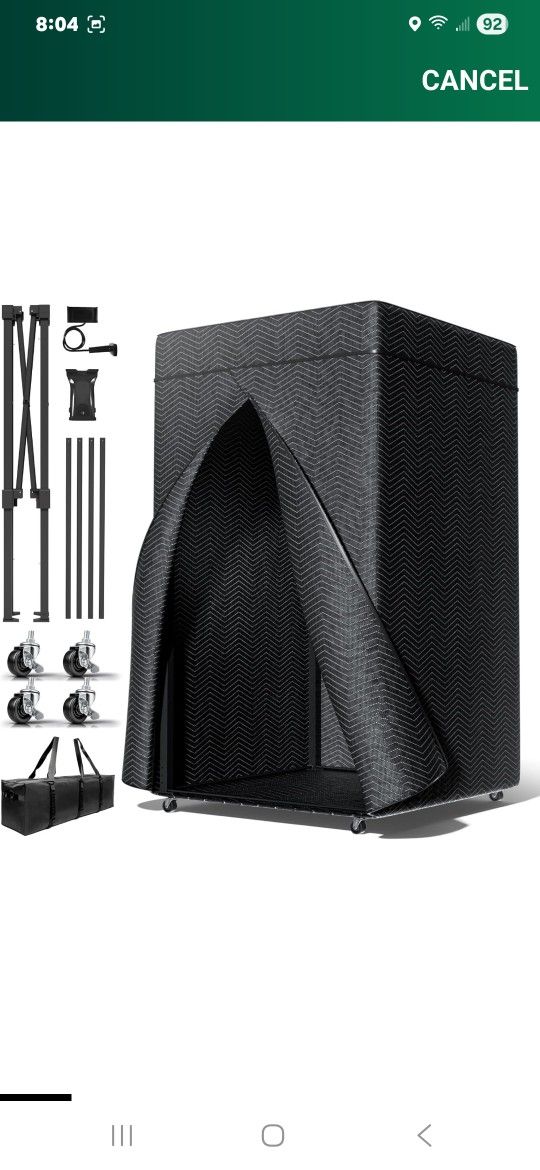XL Portable Recording Booth, Complete Home Recording Studio Soundproof Vocal Booth, Foldable with Travel Bag for Echo-Free Studio-Quality Sound, Ideal