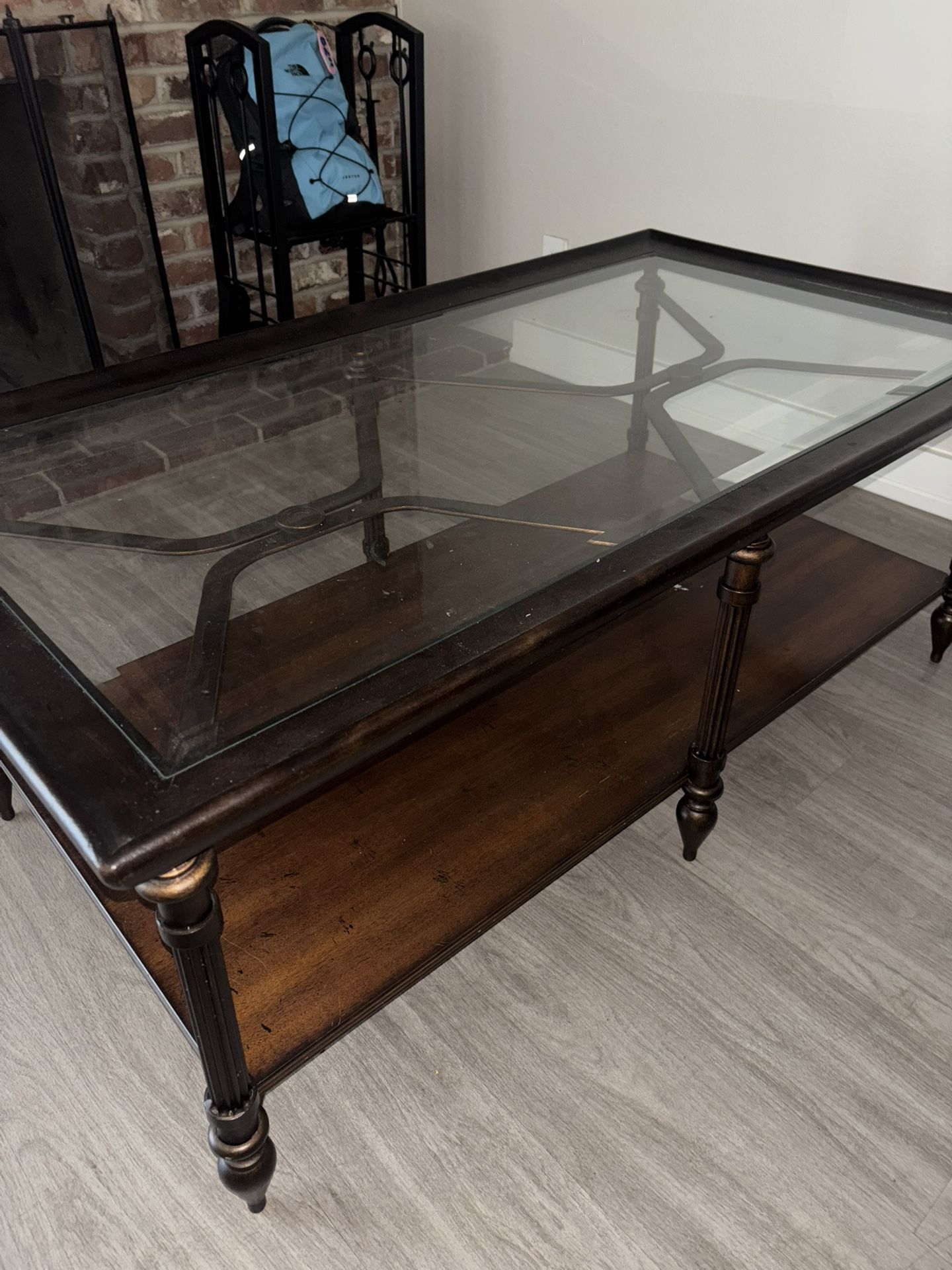 Brown Glass Coffee Table