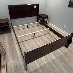 Queen Bed Frame And Nightstands