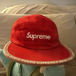 Supreme Red 6-Panel Hat 