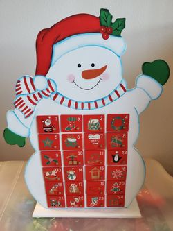 Cute Snowman Advent Calendar with "Twas The Night Before..."