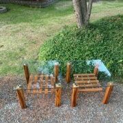 Glass Side Tables Set