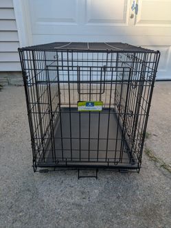 30" Folding Metal Dog Crate – Double Door, Divider & Leak-Proof Pan