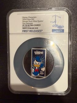 2024 Niue $2 Disney Donald Duck 90th Anniversary "Wise Quakin' Since 1934" 1 oz Silver Coin