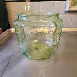 Uranium Glass Cookie Jar