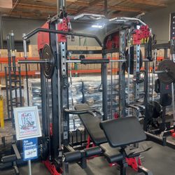 Smith Machine Home Gym Power Cage Olympic Weight Bench