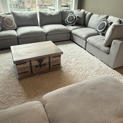 Sectional Couch with Rug