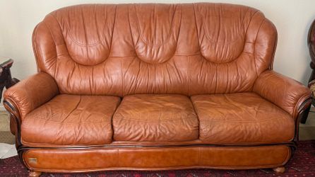 Brown Leather Couch