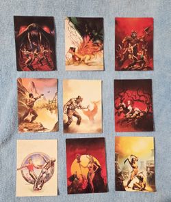 BORIS VALLEJO 1992 LOT OF NINE (9) FANTASY TRADING CARDS 