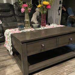Large brown  coffee table 