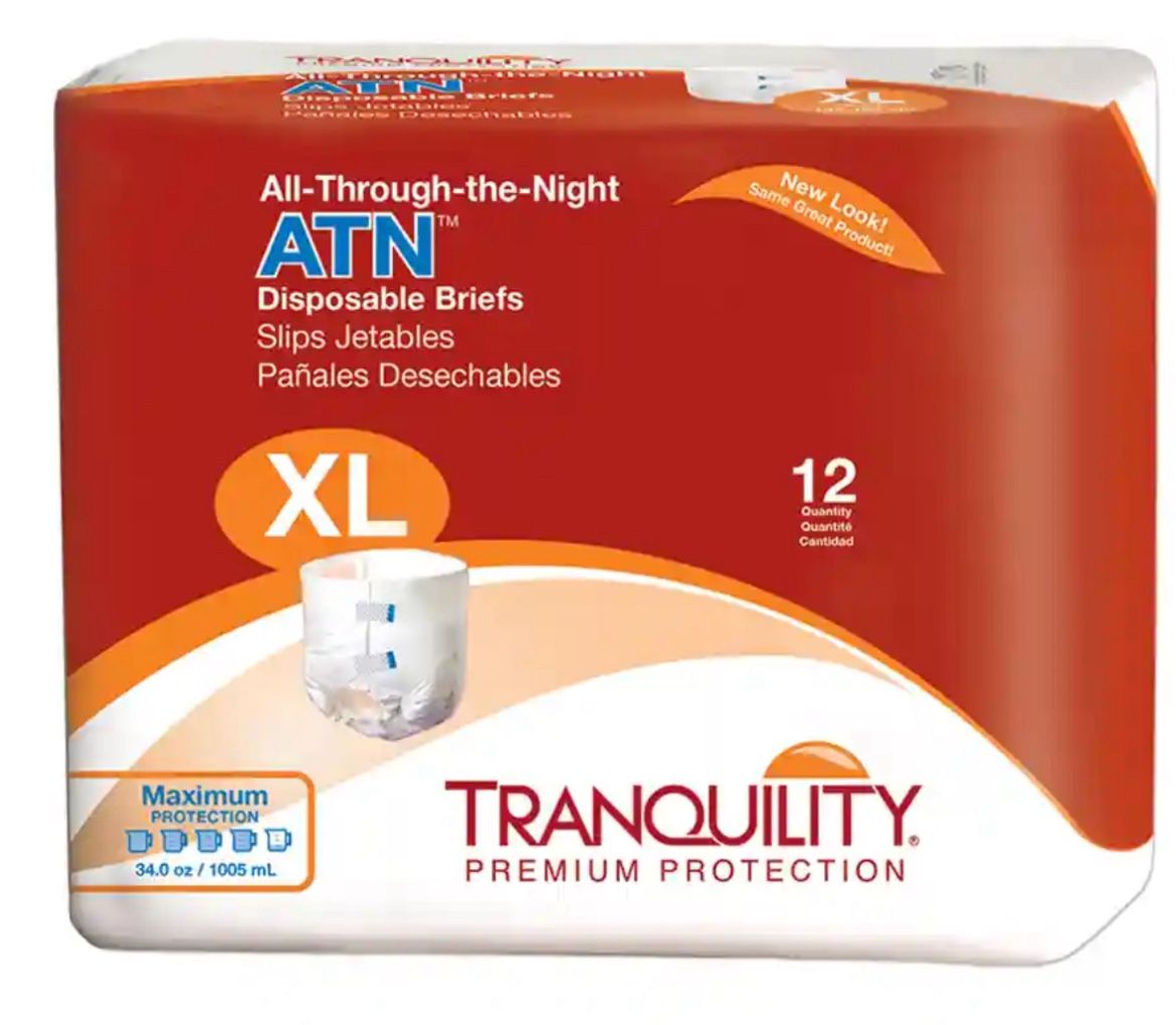 Brand New Never Opened “All Through The Night“ Adult Diaper Is Extra Large, Many Available