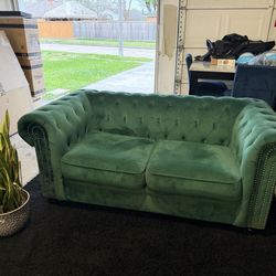 Emerald green love seat