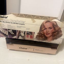 Clairol Mist/Dry Custom CareSetter 20 Velvet Hot Rollers Curlers W/Clips K-400F