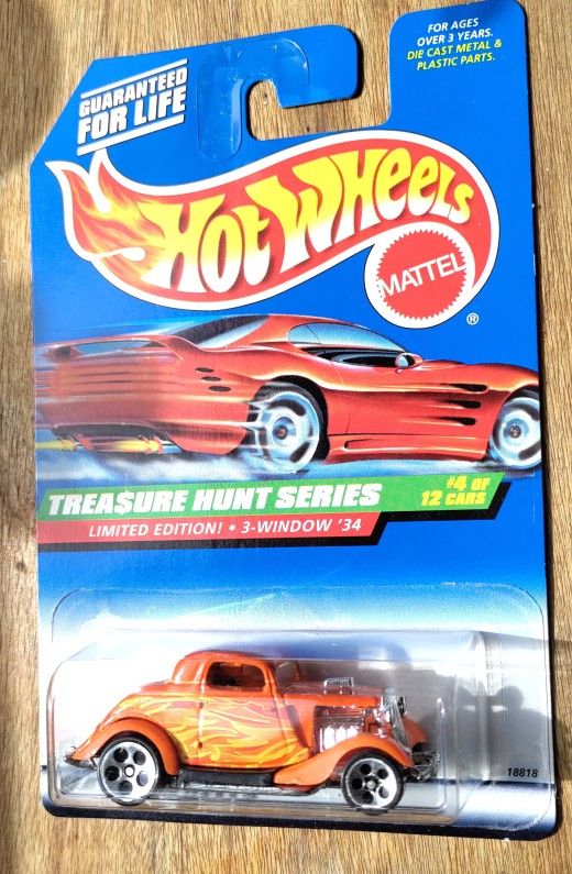 Hot Wheels Treasure Hunt Orange 3-Window '34
