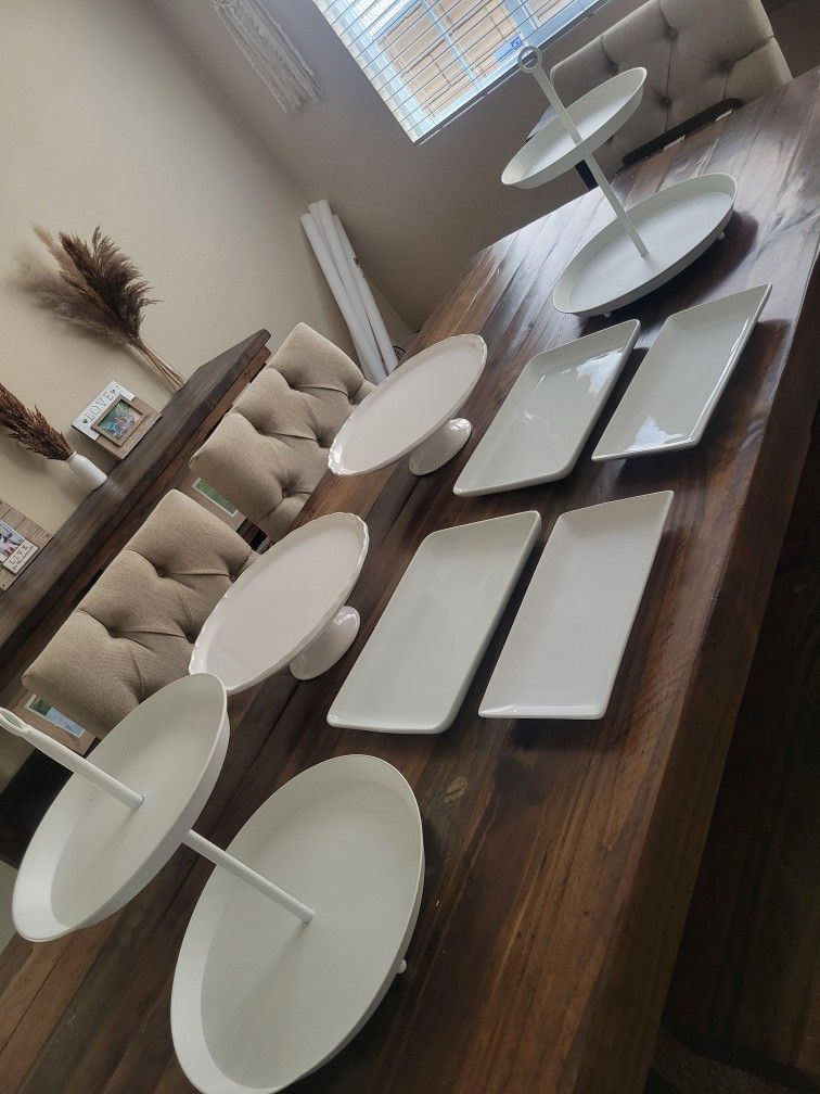 Dessert Table Platters- White