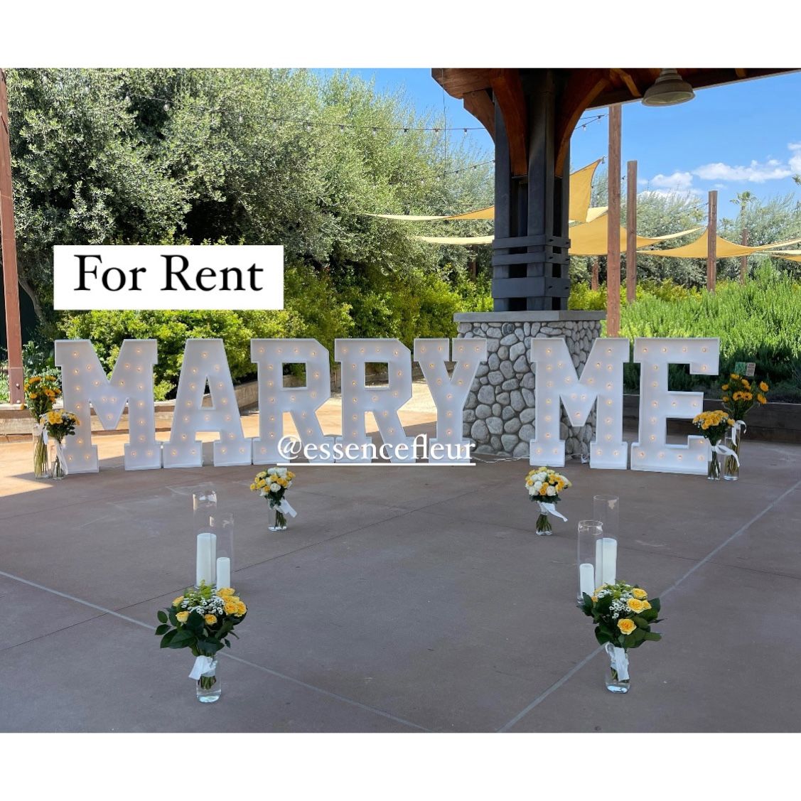 Marry Me Marquee Letters 