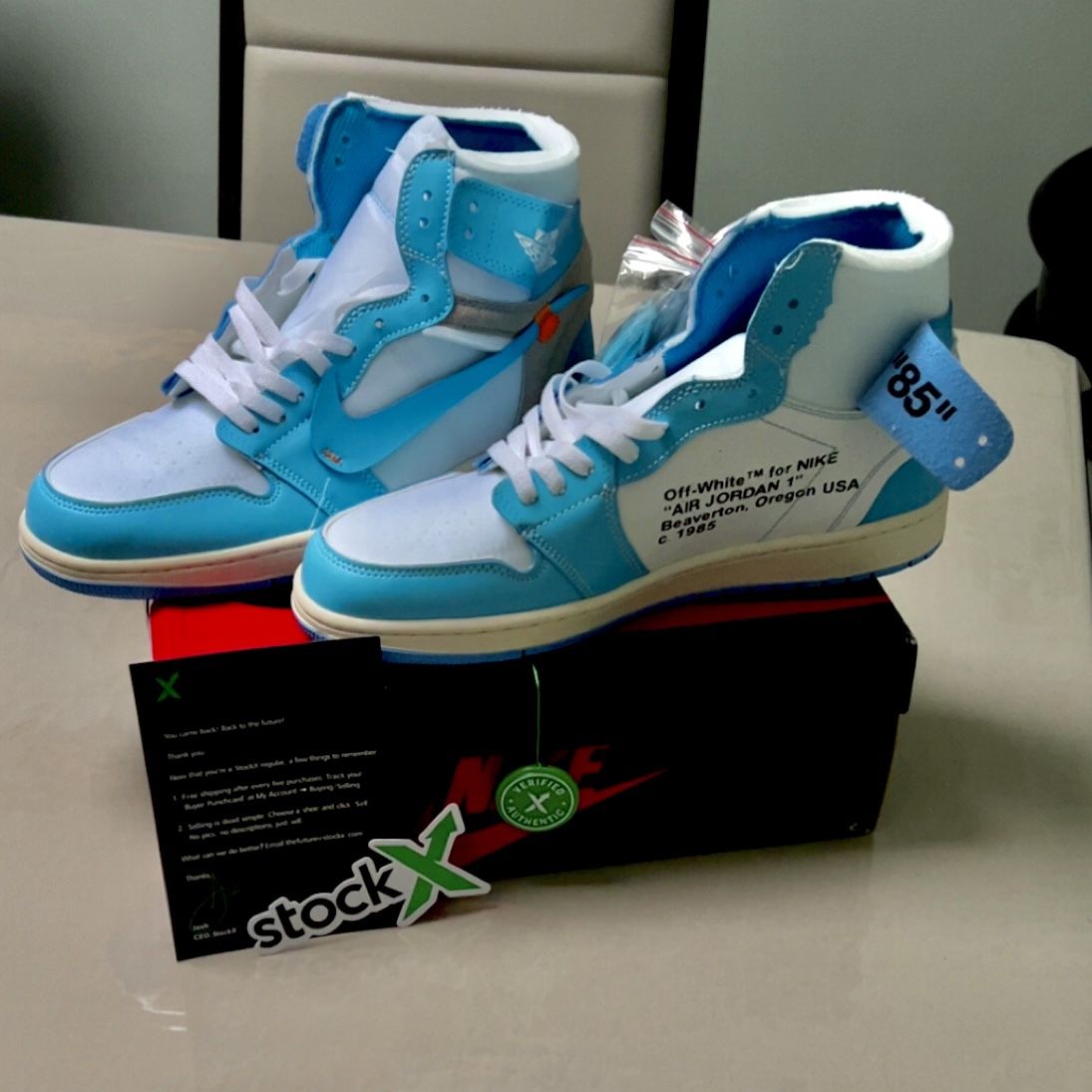 Jordan 1 Retro Off-White University Blue