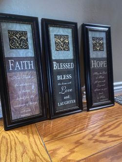 wall Art frames, home decor, faith, bless, bible verse