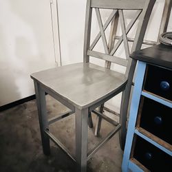 Two Grey Bar Stool 