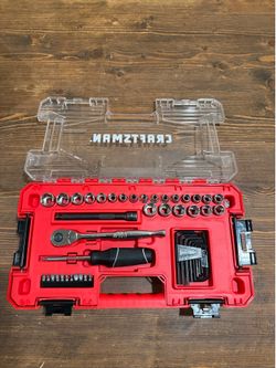 Craftsman 63-Piece Standard and Metric Combination Chrome Mechanics Tool Set