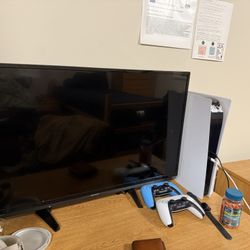 Ps5 w/3 Controllers Account With 40+ Games And Monitor