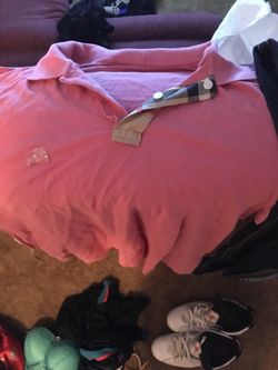 Burberry Pink Men's Polo
