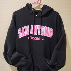 VTG Pacific & Company San Antonio TX Black Hot Pink Logo NWOT Hoodie Jacket XL