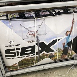 Silverback SBX 54" In-Ground Basketball Hoop with Adjustable-Height Backboard