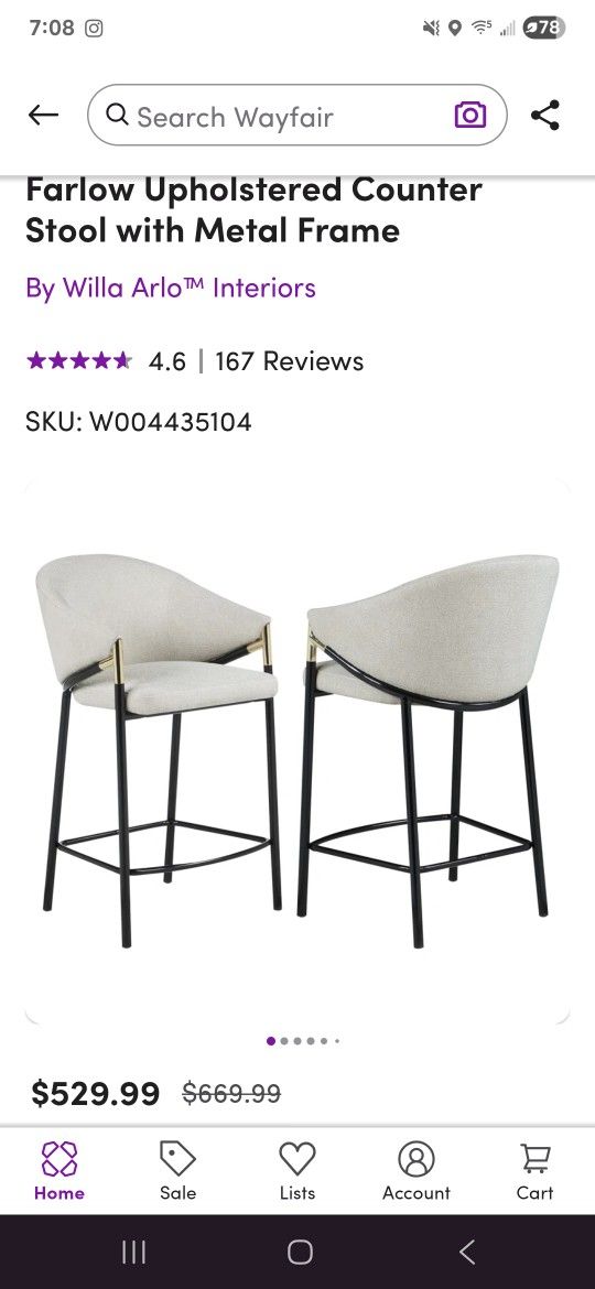 4 Barstools For Sale