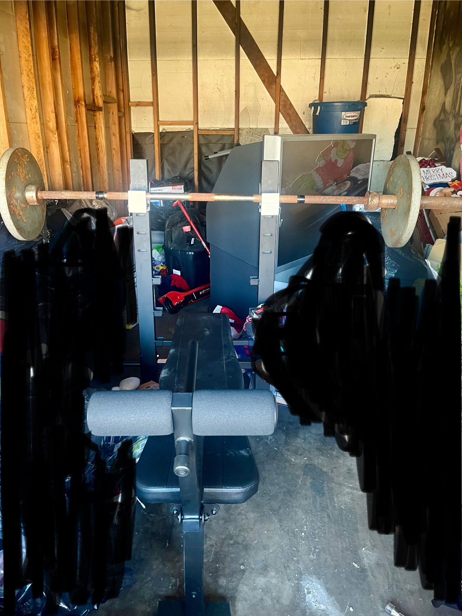 Weight bench and weights