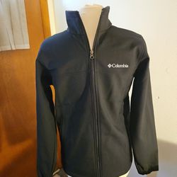 Columbia Black Softshell Jacket for Spring & Fall, Men's Sz. Small  "New"