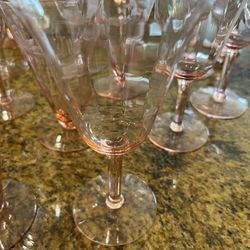 Antique large pink glass collection