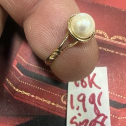 18K Solid Gold Ring For Wedding 1.8Gr Size 8