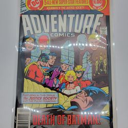 DC Comics Adventure Comics #462 Death Of Batman Woman Woman Flash Deadman Aquaman JSA