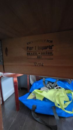 Authentic 40 lbs Pier 1 Imports Solid Wood Drop-Leaf Table – Brazilian Craftsmanship