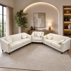 3 piece living room sofa and loveseat with chair