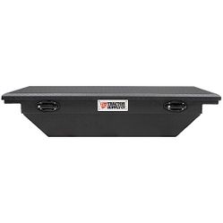 Tractor Supply 6 cu. ft. Aluminum Low-Profile Crossover Truck Tool Box for Mid-Size Trucks, 64 in. x 20 in., Matte Black