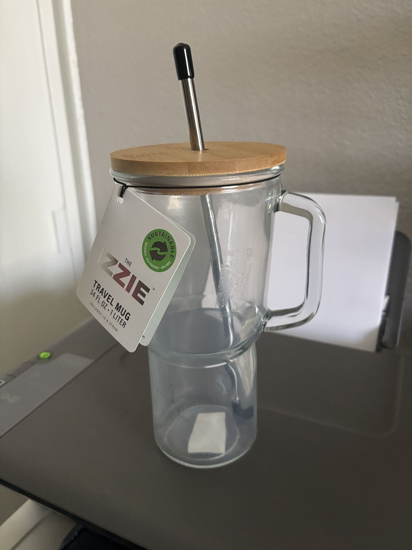 Free Izzie Glass Travel Mug