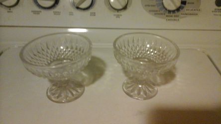 Set of 12 crystal dessert cups
