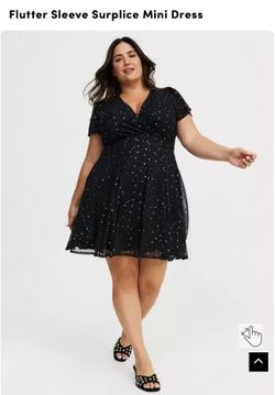 Flutter Sleeve Surplus Mini Dress