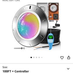 Pool Light for Inground Pools, 65W 12V RGBW LED Multicolor Inground Pool Light with Transformer & Controller, 316 Stainless Steel,14 Color Lights Show