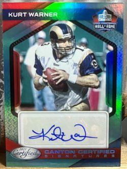 Kurt Warner 2021 Panini Certified Canton Certified Signatures #/15 HOF RAMS