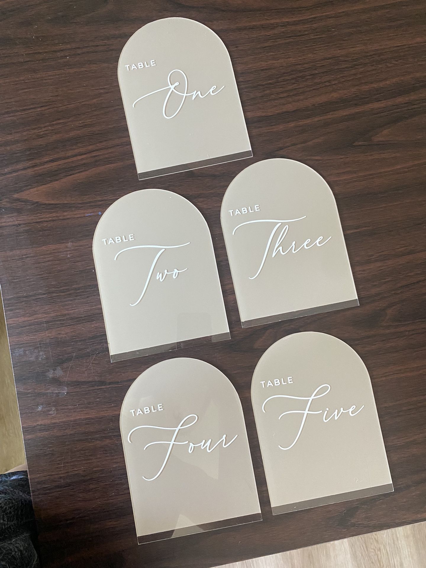Acrylic Table Numbers (1-18)