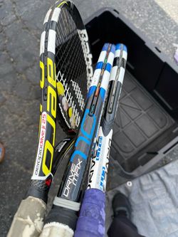 Lot of 3 Used Tennis Rackets Babolat